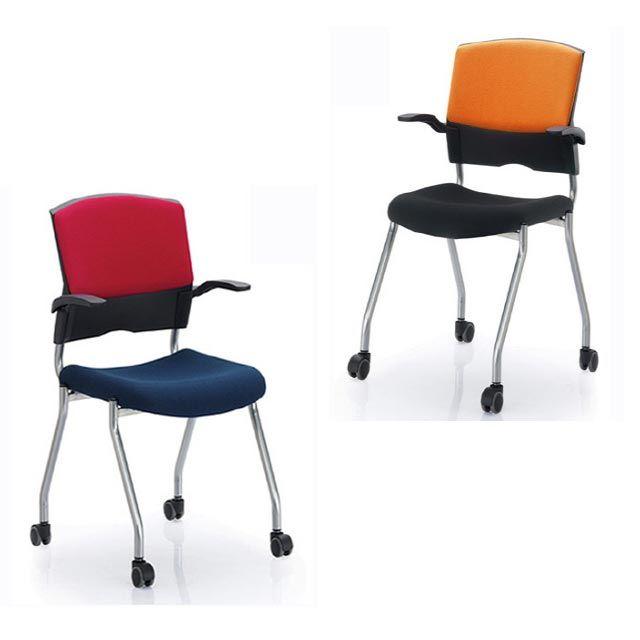 BW623B97X 강의실 사무용 공부 사무실 학원 팔걸이 미팅 도서관 의자 회의용 상담실 독서실 회의실 책상 학교 체어 학생의자 회의실의자-레드블루/회의실의자-오렌지블랙, B 회의실의자-레드블루