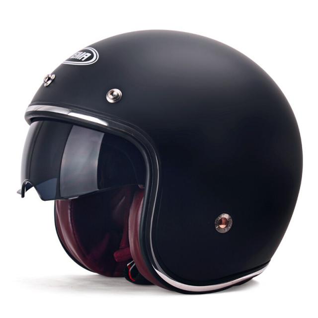 야생마 (YEMA) 6629 사계절 할레 헬멧 겨울반복 전동오토바이 안전모 남녀 복고형 기관차 헬멧 야흑균