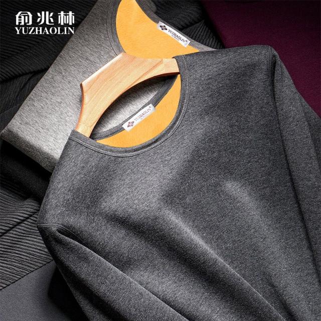 유조림 보온 내의 남성과 더불어 골드 패딩 코튼 라운드 여사 커플 보온세트 남자-심회(가후면) XL(남175/100)