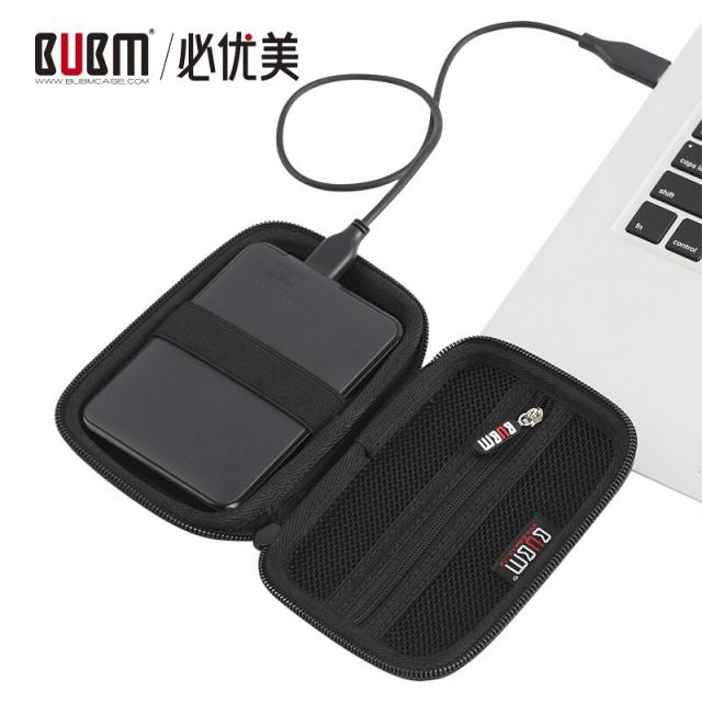 BUBM 모바일 하드 디스크 보희첩 도시바 WD 서부 데이터 2.5인치 경각 내장 하드 디스크 케이스 디지털 수납 주머니 EHD 블랙, 단일상품