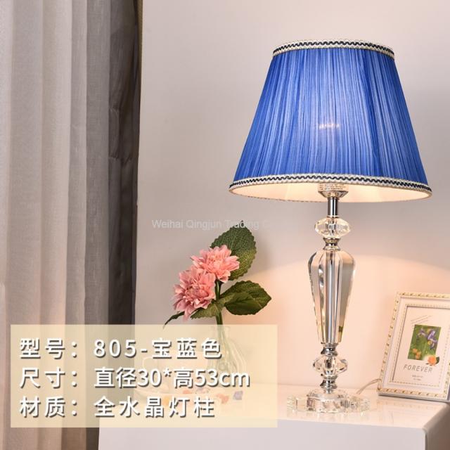 WARM북유럽 앤틱 크리스탈 실버 단 스탠드 무드등 침실 헤드 램프 인테리어, F + 조광스위치