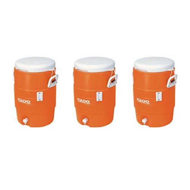 Igloo 5-Gallon Heavy-Duty Beverage Cooler Orange & Ultimate/12937876, 상세내용참조
