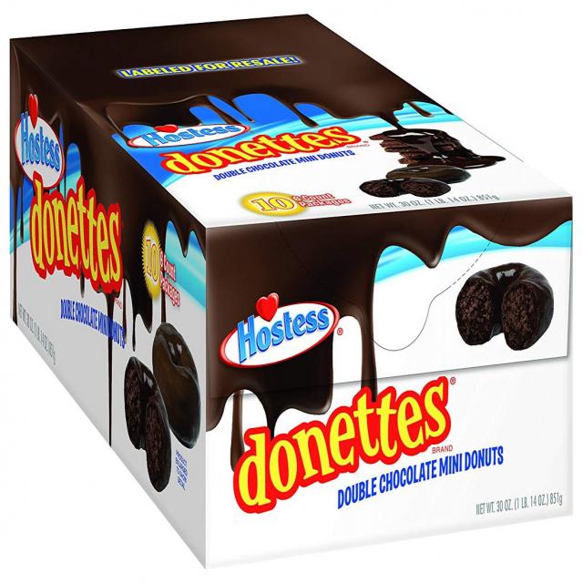 Hostess Donettes Mini Donuts Double Chocolate 3 Ounce 10 Count 여주인 도네츠 미니 도너츠 더블 초콜렛 85g 10 개입, 1