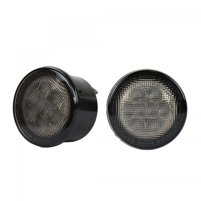 STK지프 언쟁하는 사람을위한 1 쌍의 프론트 그릴 호박색 턴 신호등 연기 렌즈