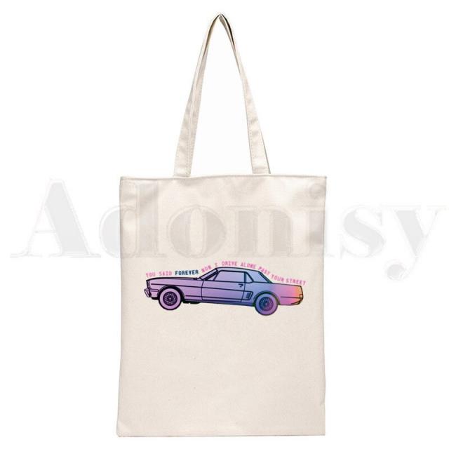 올리비아 로드리고 신 나는 지난 주에 내 운전 면허를 받고 핸드백 숄더백 캐주얼 쇼핑 소녀 핸드백 우아한 캔버스 가방, K_11