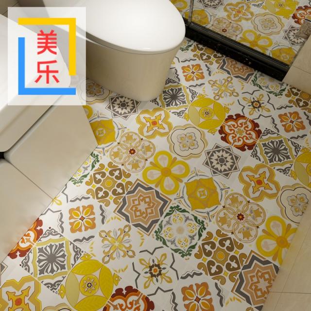 웅스토어 북유럽 벽데코 타일 스티커 주방 바닥벽돌 자가점 욕실 바닥장식 리폼 발코니 방수타일, 박약문직+60cm1m 두께감