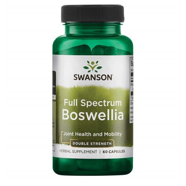 Swanson Boswellia Joint Mobility Respiratory Health 보스웰리아 관절 기동성 호흡기 건강 보충제 60캡슐, 1팩