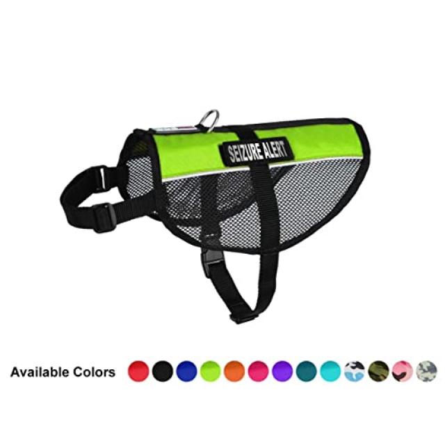 NMT MaxAire 조끼 발작 경고 이동식 패치 강아지를위한 조정 가능한 하네스 [Girth 17 by 21
