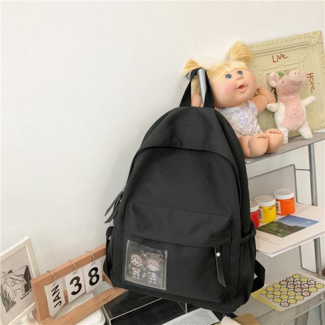 DIRUN KORELAN 일본계 인스 백팩 여 2022 한국판 고등학교 대학생 책가방 여하라주쿠 모리계 순색간백팩을 예약하다.