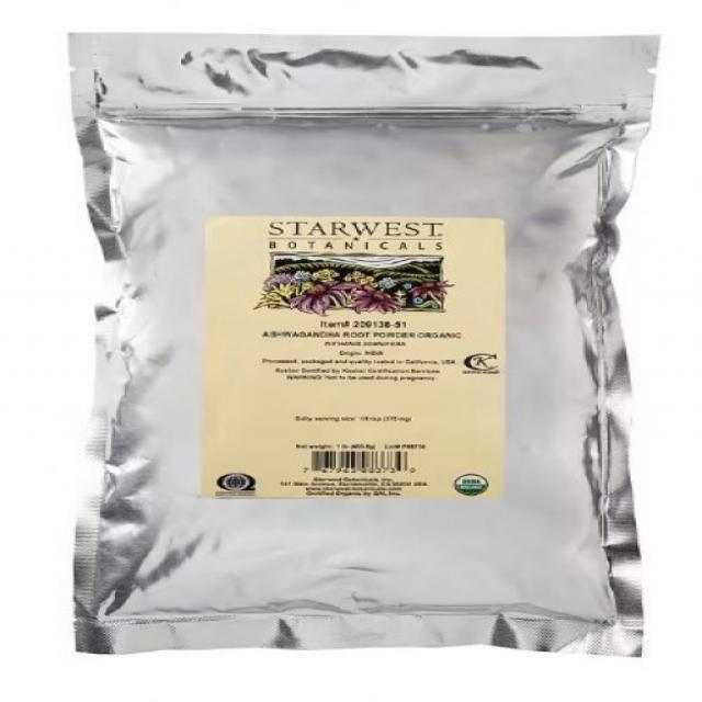 아슈와간다 Ashwagandha 분말 1 파운드 (453.6 g) Starwest Botanicals