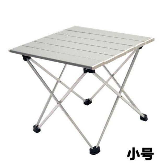 캠핑 테이블 야외 캠핑 장비 용품 자율 주행 여행 접이식 테이블 직사각형 티 테이블 견학 피크닉 바베큐, 05 작은 알루미늄 사각형 테이블 (플라스틱 스프레이)-미색