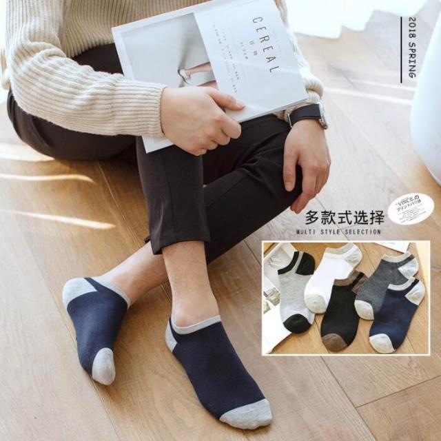 다온이네가게 클양말 크루양말 스양말 쇼트삭스 남자 누런색 짧은 순면 코튼 방취 사계절 풀패딩 10 겹 여름 초슬림 로퍼, 10 투톱 색깔 클양말