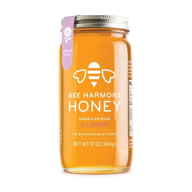 Bee Harmony American Raw Clover Honey 비하모니 아메리칸 로우 클로버 허니 340g, 1개입