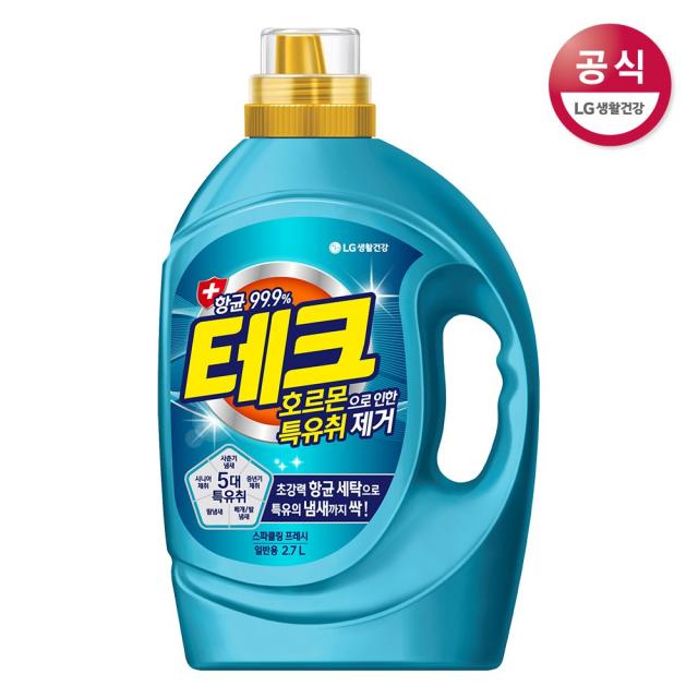 테크 호르몬 특유취제거 액체세제 일반 2.7L, 1개