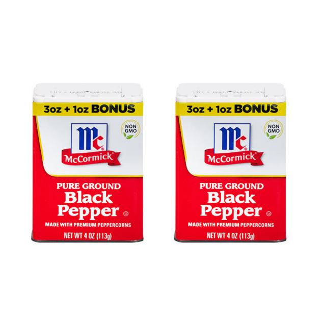 맥코믹 퓨어 그라운드 블랙페퍼 후추 113g 2개 / McCormick Pure Ground Black Pepper 4oz 2pack