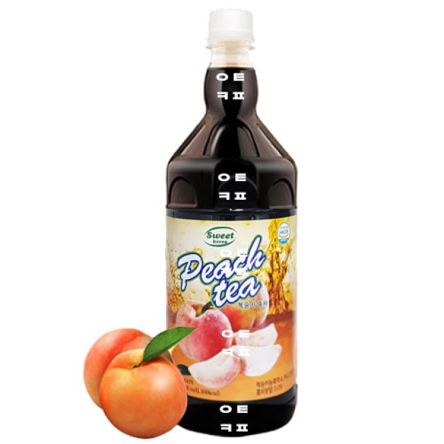 스위트코리아 복숭아홍차 액상 1000mlx6페트 무료배송 원액희석아이스티 6개 1000ml