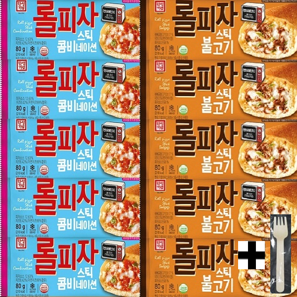 한성기업 롤피자 롤피자스틱 10봉 콤비5개+불고기5개+나무포크, 1세트