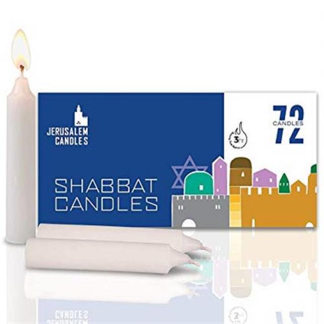 Shabbat Candles - Traditional Shabbos 3 Hour 72 Candles안식일 양초 전통 초 시간, 단일상품