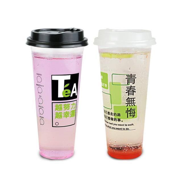 90 구경 500ml 두껍다 일회용 밀크컵 냉음료 컵 주스 컵 비닐 컵 벨트 딩동 600대 덮다 100개, 상세페이지 참조, 상세페이지 참조