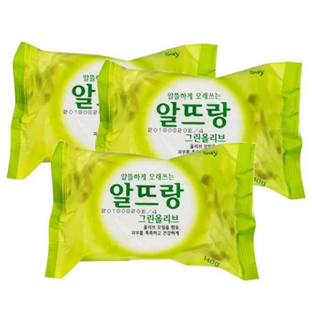 매끈 3P 세안 남성미 세수 알뜰 화장실 욕실 여성미 남녀미 그린올리브 다용도비누 업소용비누 !Lzus, 1개