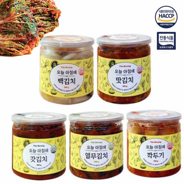 HEGS 국산 꼬마 오늘아침에담근 여행용 미니 캔김치 5종 500g 캠핑 차박 1인가구 싱글족 혼밥 배추 열무 깍두기 갓 백김치 소포장, 열무김치(500g)