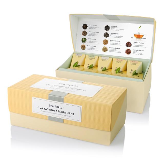 Tea Forte 티 테이스팅 어쏘트먼트 Tasting Assortment Box 20 Handcrafted Pyramid, 1팩