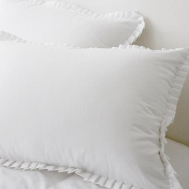 [텐바이텐] Modern ruffle pillowcase white, 50*70