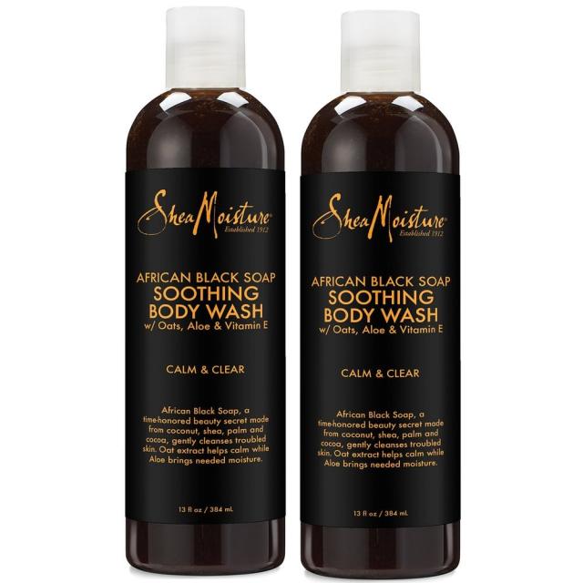 (미국직배) SheaMoisture 시어모이스처 아프리카 블랙솝 바디워시 384ml 2팩 African Black Soap Body Wash