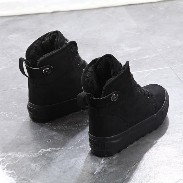 먼발치 패딩부츠 여성 학생 기모 융 겨울신발 여자 슈즈 플랫 보온신발, 39