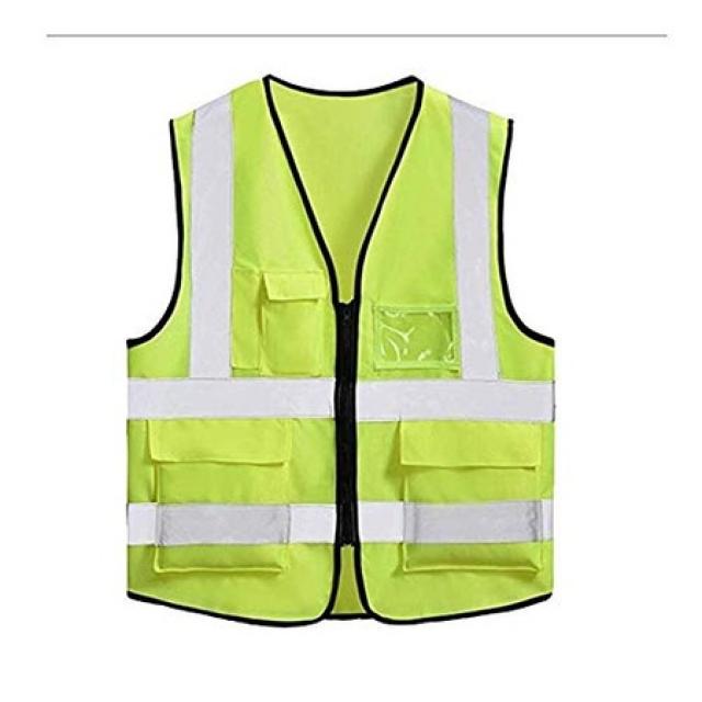 LBBZJM 반사에 의한 높은 시인성 반사 안전 조끼 지퍼 프론트 안전 조끼 메쉬 작업복 경영진 매니저 양복, 상세 설명 참조0