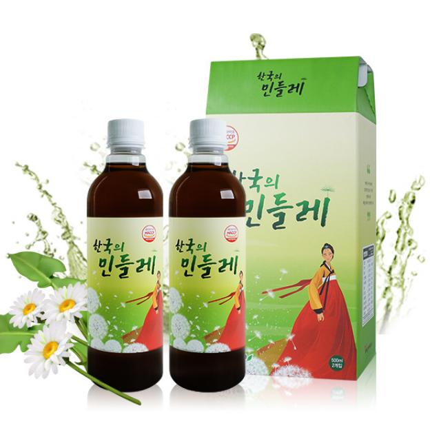 해담은베리 100%흰민들레 기간한정 가격할인, 500ml, 2병