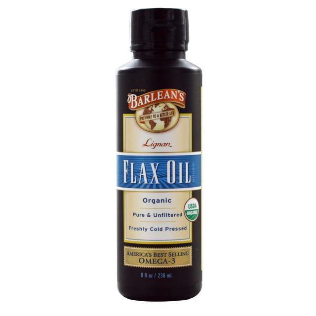 Barleans 발린스 유기농 리그난 아마씨 유 오일 236ml Organic Lignan Flax Oil 8 fl oz, 1개