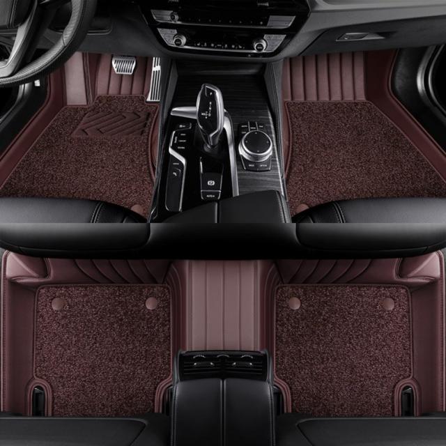 BMW 뉴3시리즈 5시리즈 740li 소가죽 코일 차량용 매트 카매트, B.브라운 캐시미어라이크—이중형