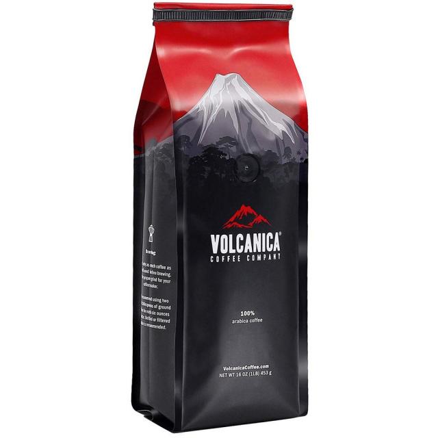 Volcanica Coffee 인도 커피 몬순 말라 바르 AA 그라운드 신선한 구운 16oz, 선택, 상세설명참조