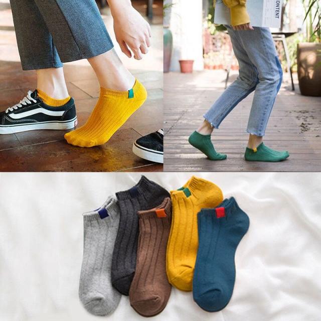 다온이네가게 클양말 크루양말 스양말 쇼트삭스 남자 누런색 짧은 순면 코튼 방취 사계절 풀패딩 10 겹 여름 초슬림 로퍼, 10 겹 캔디 색깔 클양말