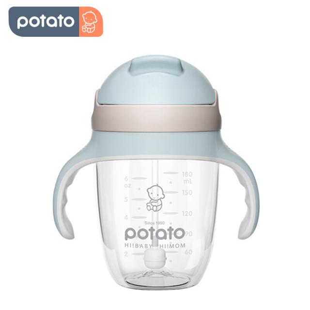 어린 감자 (potato) 물컵 애기 내 려 치기 중력의 공 빨대 학 음료 컵 tritan 손잡이 v 교접 잔 280 ml 프 리 젠 틀 랜 드, 상세페이지 참조