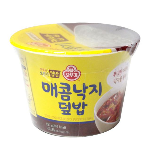 오뚜기 컵밥 매콤낙지 덮밥 즉석 250g 12개입 박스 식품 > 가공/즉석식품 즉석밥/간편조리 카레/짜장/덮밥 즉석덮밥/비빔밥, 1