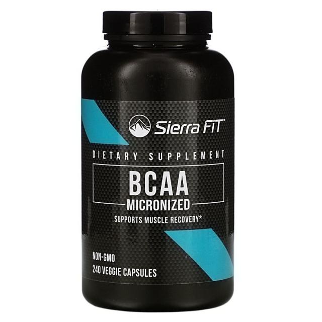 Sierra Fit 미분화 BCAA 분지 사슬 아미노산 1 000mg 240베지 캡슐