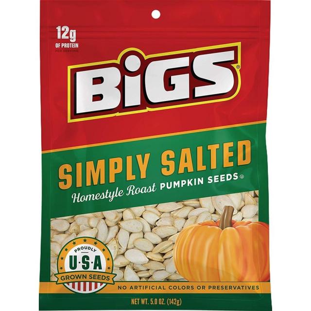 BIGS 호박씨 152g 12봉 심플리 솔티드 빅스 Pumpkin Seeds Lightly Salted 5.0 Ounce (Pack of 12), 1set