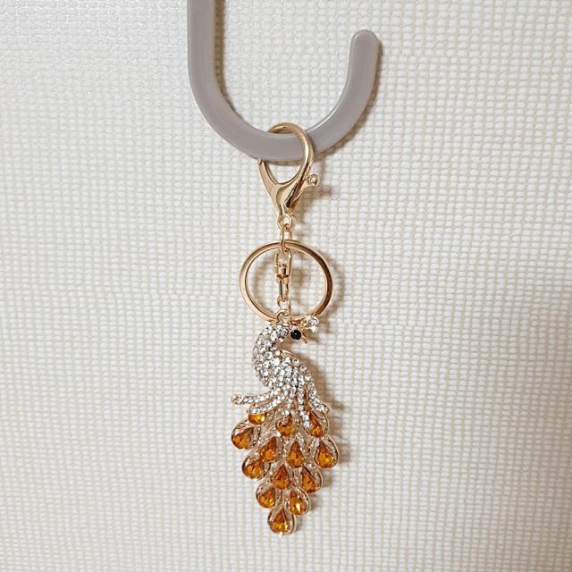 다잇홈데코 열쇠고리 키링 큐빅키홀더 부엉이 코끼리 거북이키홀더 악세사리 장식, 28.봉황키링(골드)