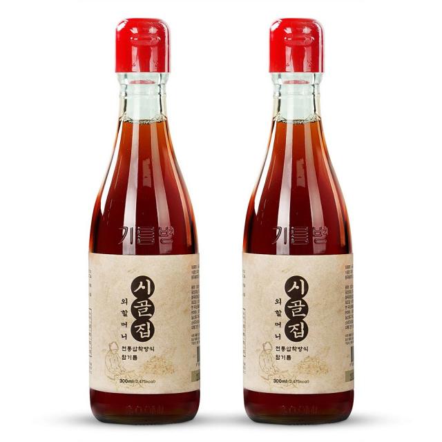 시장쏙 시골집 외할머니 참기름 300ml, 2개입