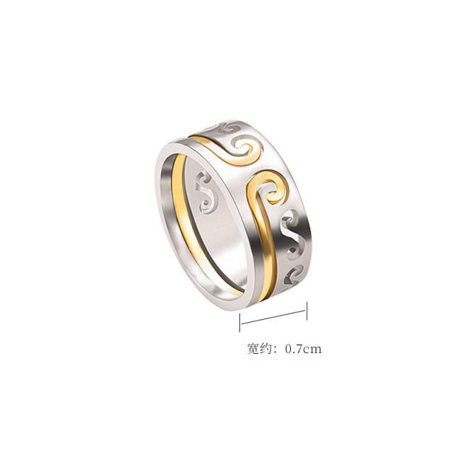 커플링 틱톡 같은스타일 손오공 옭다 저주함 2in1 반지레이어드 여성 선물 3329021144, 티타늄 아니 퇴색 넋두리를 늘어놓다, 오픈반지 선물을 보내지 않다 케이스