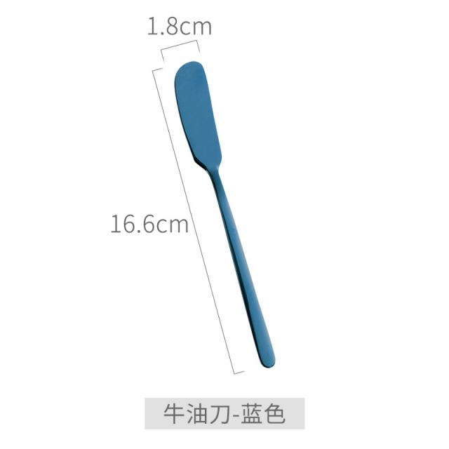 DIPYLON 일본풍 플레이트접시 버터밀크버터 커터, 쇠기름칼(파랑)