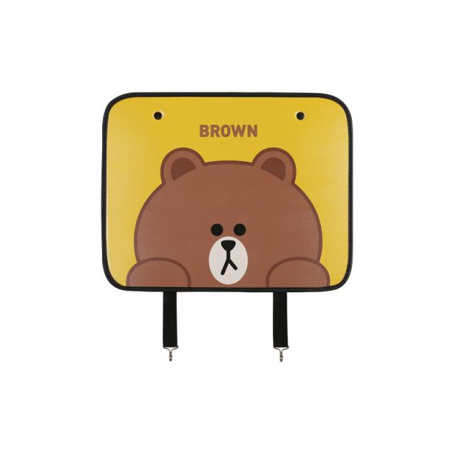 허브 대시보드+카세트데크용 자동차의자시트 방어벽에 배치함 승부 차량용 스티커 뒷좌석 보호 마모방지매트 차량인테리어용품, 킥 매트 엎드린 자세 BROWN