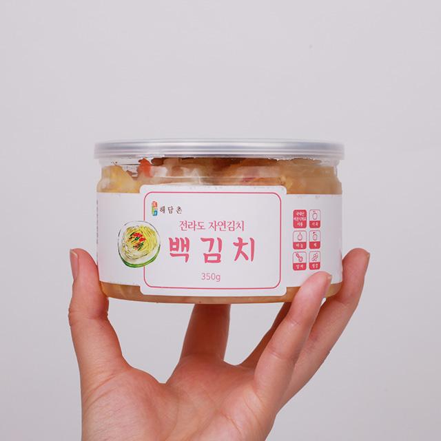 더조은김치 전라도 백김치 캔김치 350g x2 국내산원재료, 2통