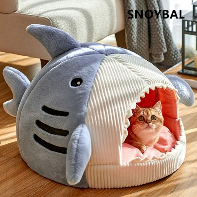 Snoybal 고양이 집 따듯하다 편안하다 부드러운 고양이 침대 애완 고양이 용품 고양이 숨숨집 그레이