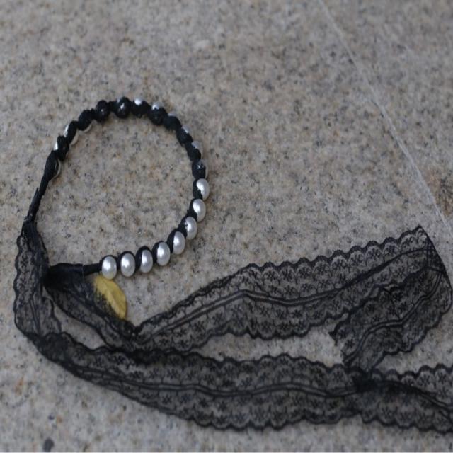 반다나 ()절충주의 헤드밴드 진주 머리띠 레이스 여러색 악세사리