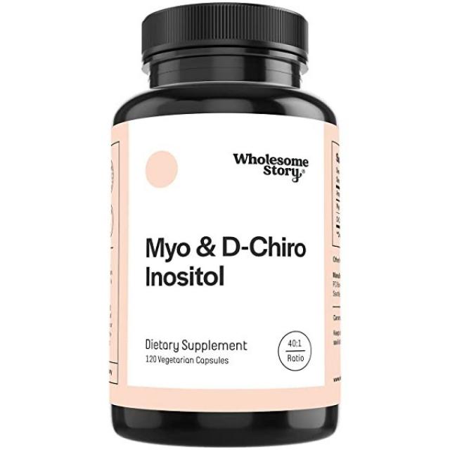 Myo-Inositol & D-Chiro Inositol Blend | 30 일분 | 가장 유익한 40 : 1 비율 | 여성을위한 호르몬 균형 및 건강한 난소 기능 지원 | 비타민, 120 Count Pack of 1