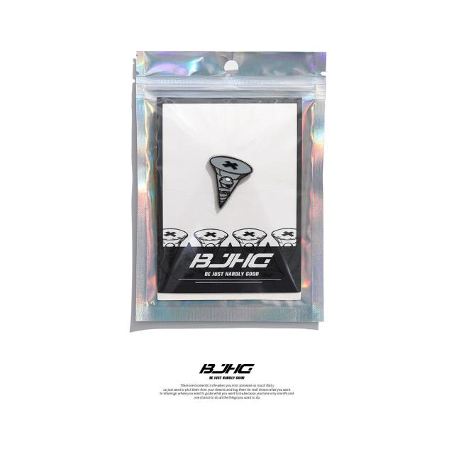 BJHG 손수 법랑 공예 남자 드랜드 개성 힙합 합금 배지스티커 페르사주 스타일리시 액세서리 공적을 감상하다 장