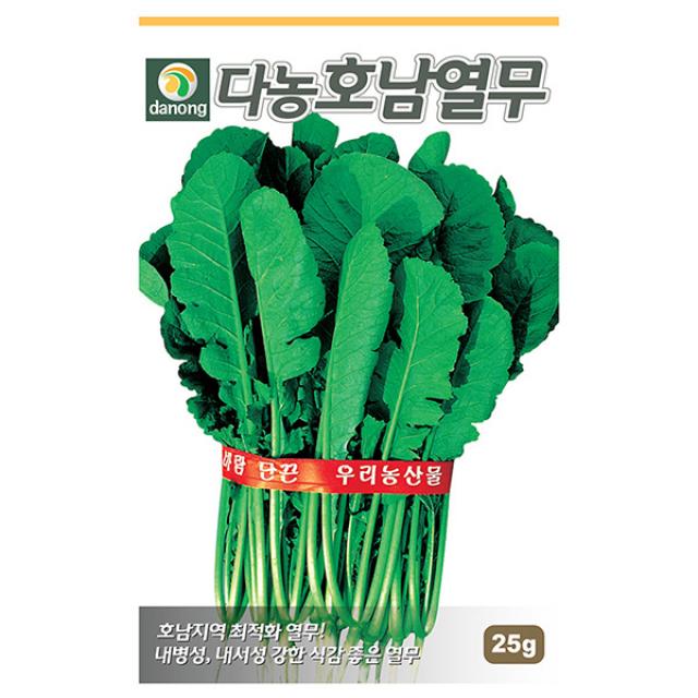 혼합 상추 씨앗 6g - 적치마 청치마 적축면 흑치마 담배상추 상추씨앗 상추씨 쌈채소 야채씨앗 채소씨앗 채소재배 종묘 종자 베란다 텃밭, 11_다농_호남 열무(25g)